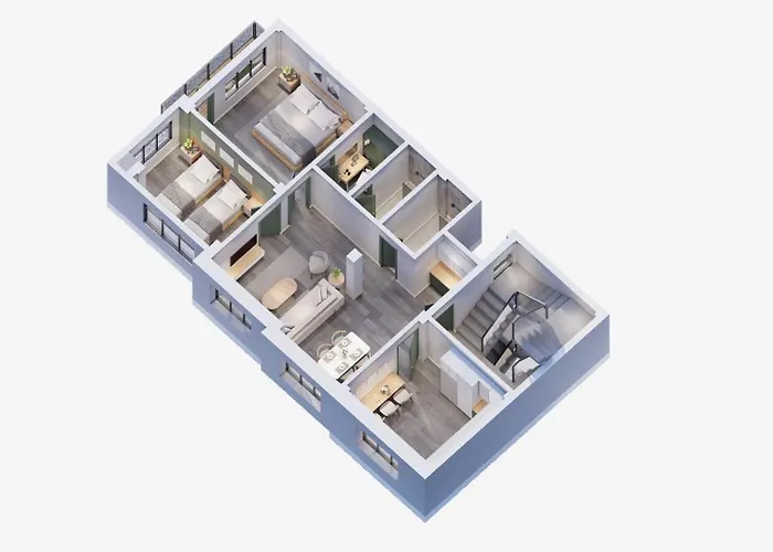 Tiny Living Modern 2 Bedroom In Near Thamel & Airport Apartment *